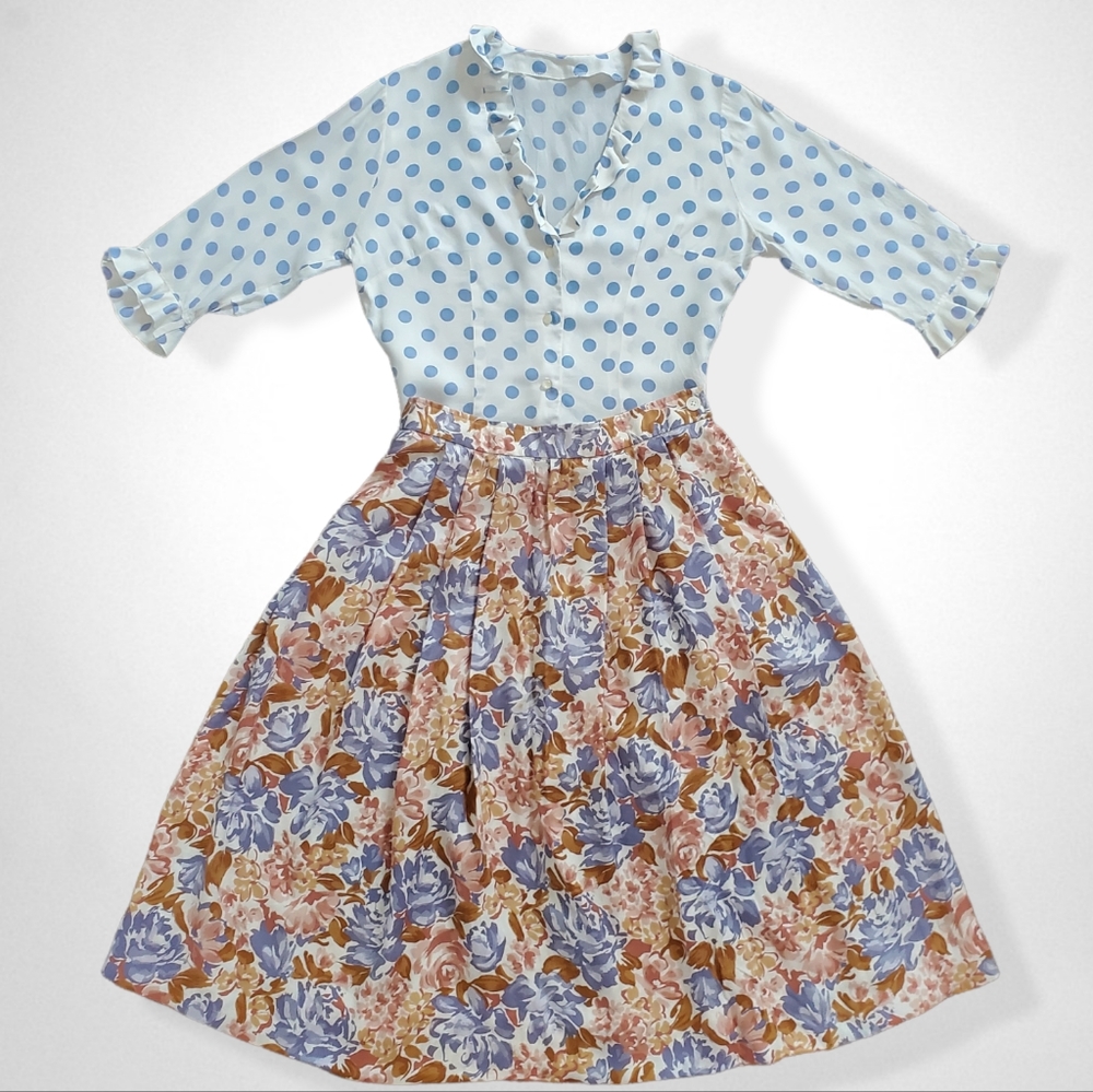 Vintage 1950's Polka Dot Top